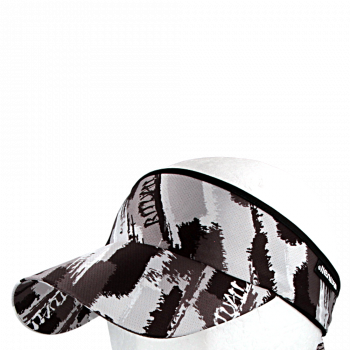 Vázací čelenka s kšiltem Coolmax ŠTĚTCE, černá/šedá