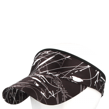 Vázací čelenka s kšiltem Coolmax ŠMOUHY, černá/bílá