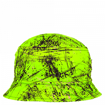 klobouk RETRO, fluo zelená