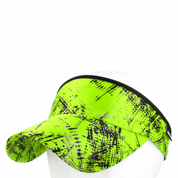 Vázací čelenka s kšiltem Coolmax RETRO, fluo zelená