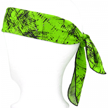 Vázací čelenka RETRO, fluo zelená