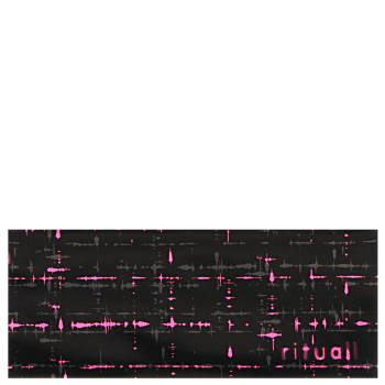 zimní dvojitá čelenka EKG, černá/ fluo růžová