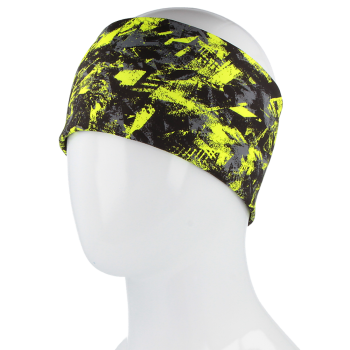 dvojitá vysoká  čelenka STŘEPY, fluo žlutá