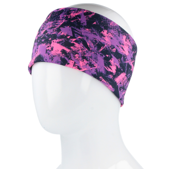 dvojitá vysoká čelenka STŘEPY, lila/fluo růžová