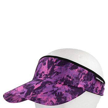 Vázací čelenka s kšiltem Coolmax STŘEPY, lila/růžová