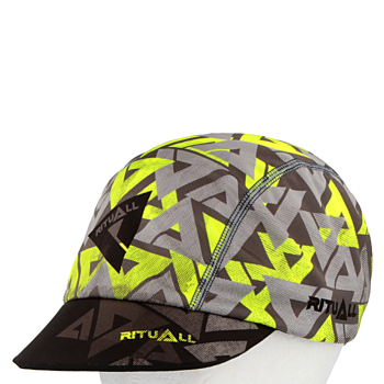 kšiltovka s neoprenovým kšiltem TROJÚHELNÍKY, šedá/fluo žlutá