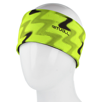 zimní dvojitá čelenka ZETKO, fluo žlutá