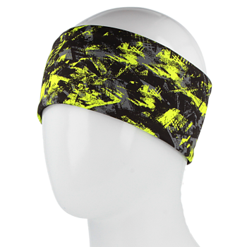zimní dvojitá čelenka STŘEPY, fluo žlutá