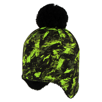 čepice na uši s podšívkou STŘEPY, fluo zelená