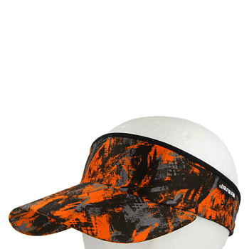 Vázací čelenka s kšiltem Coolmax STŘEPY, černá/oranžová