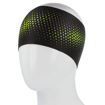 vysoká čelenka HROTY, černá/fluo zelená