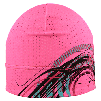 Perforovaná čepice POLOKRUHY, fluo růžová