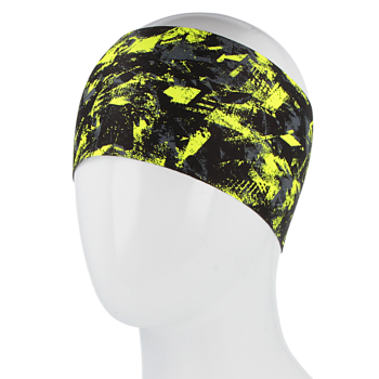 vysoká čelenka STŘEPY, černá/fluo žlutá