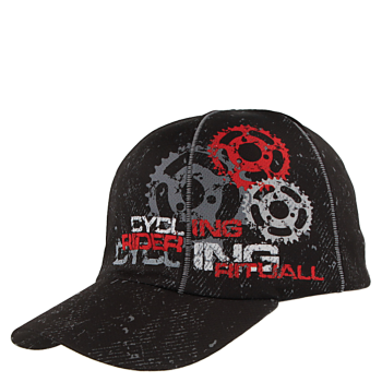 kšiltovka s pevným kšiltem Coolmax CYCLING, černá/červená