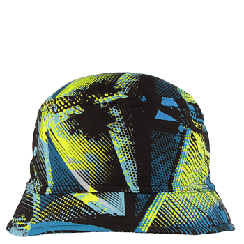 klobouk TROJÚHELNÍKY ŠRÁFOVANÉ, černá/fluo žlutá