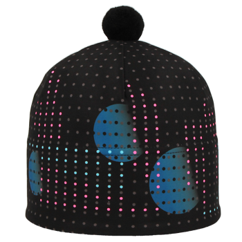 čepice Stelvio NOV, fluo růžová/modrá