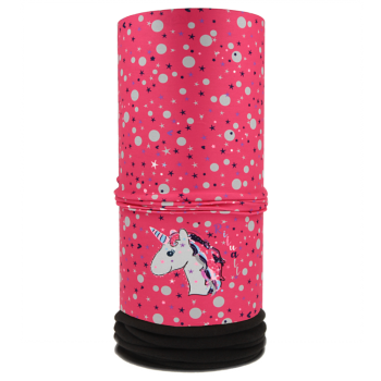 Nákrčník s flisem JEDNOROŽEC, fuchsie