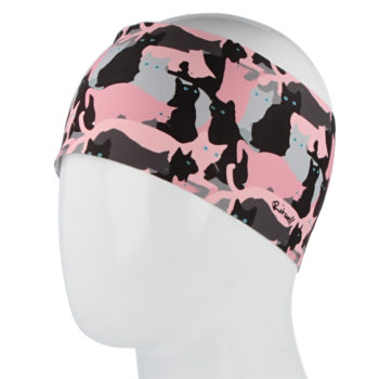 vysoká čelenka KOČKY MASKÁČ, růžová