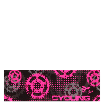 čelenka CYCLING, černá/fluo růžová