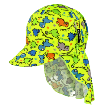 kšiltovka se záclonkou Coolmax MINIDINO, fluo žlutá
