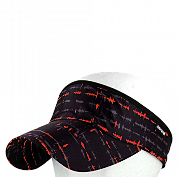 Vázací čelenka s kšiltem Coolmax EKG, černá/červená