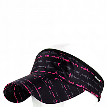 Vázací čelenka s kšiltem Coolmax EKG, černá/fluo růžová