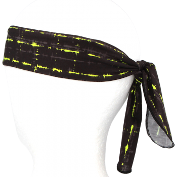 Vázací čelenka EKG, černá/fluo žlutá