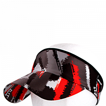 Vázací čelenka s kšiltem Coolmax ŠTĚTCE, černá/červená